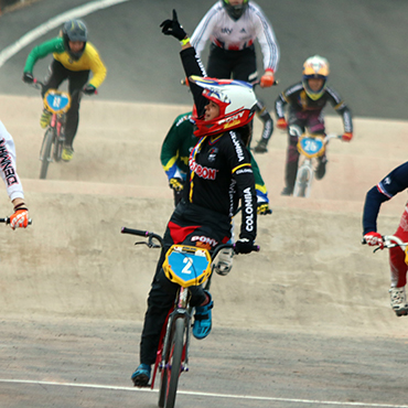 Valentina Velásquez, medalla de Oro en Mundial de BMX de Medellín (Foto©FCC)