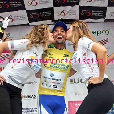 Mauricio Ortega repitió victoria de etapa y se hizo líder de la Vuelta a Colombia