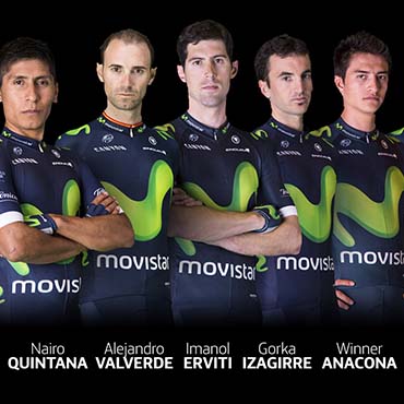 Nairo Quintana encabeza la nómina de su equipo Movistar Team para el Tour de Francia 2016