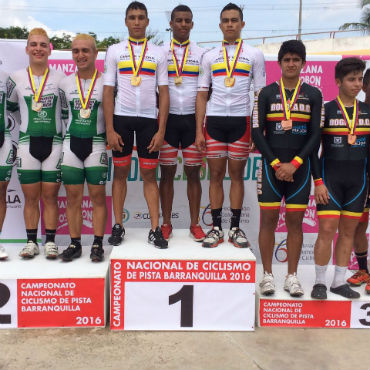 Podio Nacional Juvenil de Pista en Barranquilla