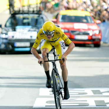 Chris Froome se impuso en la cronoescalada de 17 kilómetros