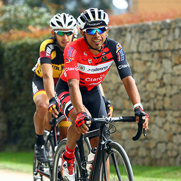 Miguel Rubiano, en el Tour de Qinghai Lake