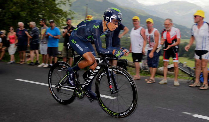 Nairo Quintana fue décimo en la cronoescalada