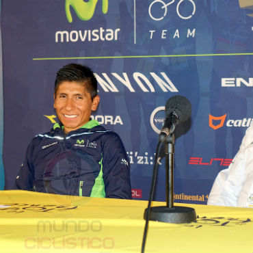 Nairo Quintana, en rueda de prensa este viernes