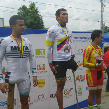 Älvaro Galvis, uno de los destacados de Nacional de Paracycling