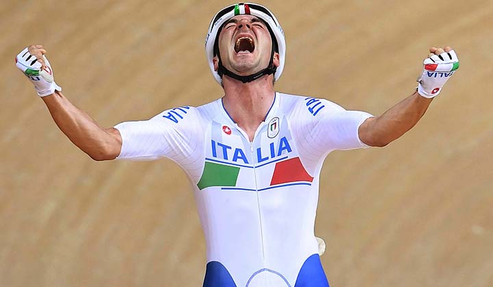 Elia Viviani se colgó la medalla de oro en el Omnium