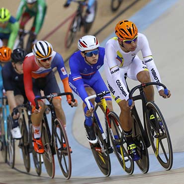 Gaviria terminó el primer día del Omnium olímpico en lo alto de la general