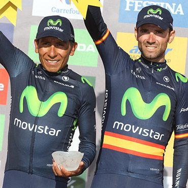 Nairo Quintana y Alejandro Valverde a la cabeza del Movistar Team para Vuelta a España