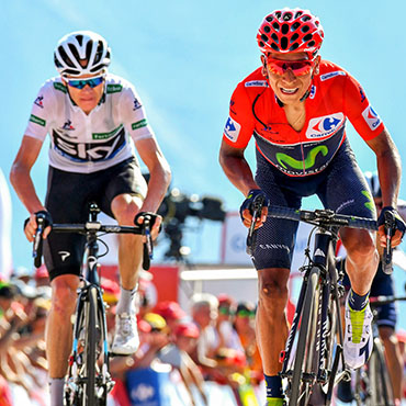 Nairo sostuvo la camiseta roja de líder tras un gran duelo con Froome