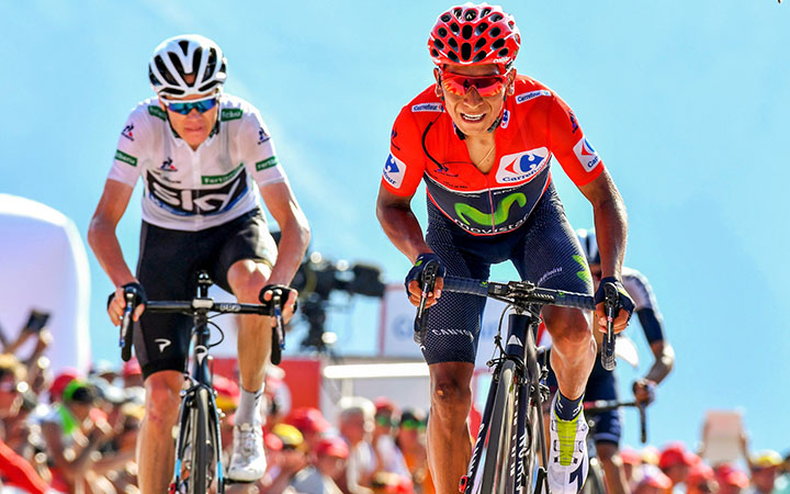 Nairo sostuvo la camiseta roja de líder tras un gran duelo con Froome