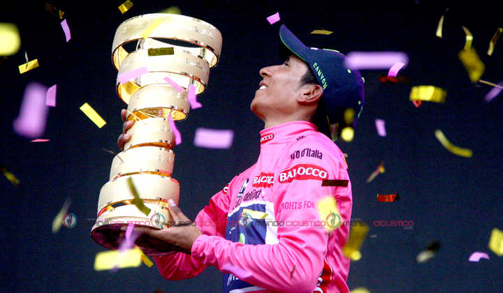 Nairo Quintana ganador del Giro de Italia de 2014