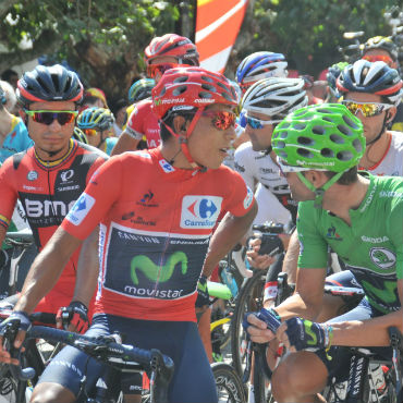 NairoQuintana listo para enfrentar la CRI de viernes en la Vuelta España (Foto Gilberto Chocce)
