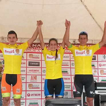 El Podio de lideres de la segunda etapa de la Clásica de Rionegro