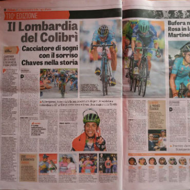 Esteban Chaves, elogiado por la prensa internacional