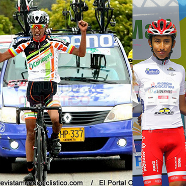 Iván Sosa, Egan Bernal y Rodolfo Torres, los colombianos del Androni