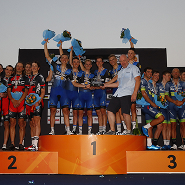 El Etixx- Quick Step se llevó la medalla de oro en la CRE de Mundial de Catar