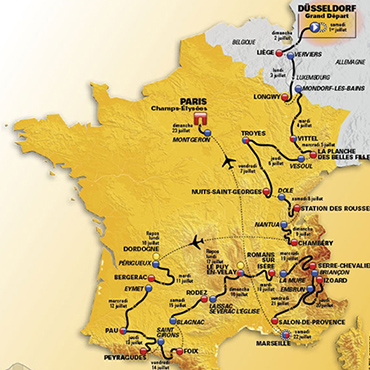 Recorrido Tour de Francia 2016