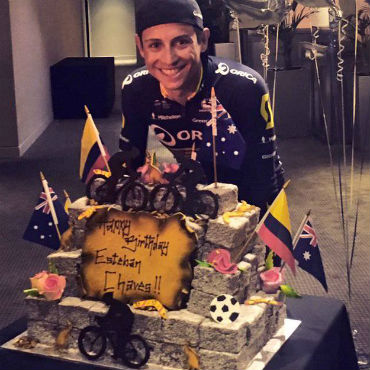 Esteban Chaves festejó su cumpleaños en el Tour de Down Under