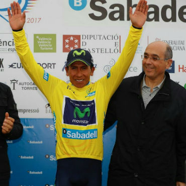 Nairo Quintana, festeja su nuevo título (Foto-Movistar Team)