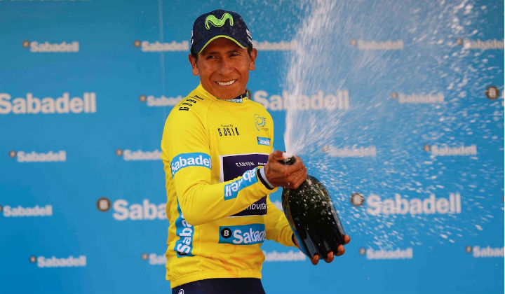 Nairo Quintana, festeja su nuevo título (Foto-Movistar Team)