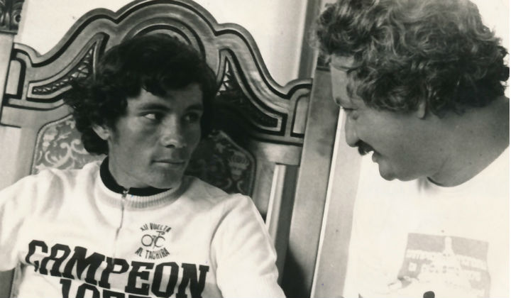 Patrocinio Jiménez hace 40 años con el periodista Ramsés Diaz León