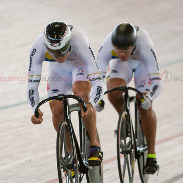 Santiago Ramírez y Fabián Puerta, en acción en la prueba de velocidad