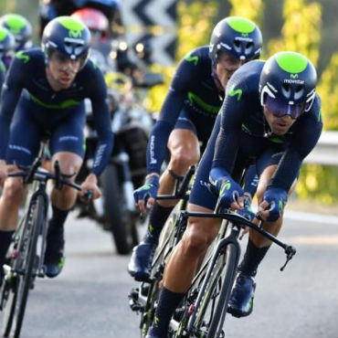 El equipo Movistar sancionado con un minuto en Vuelta a Cataluña