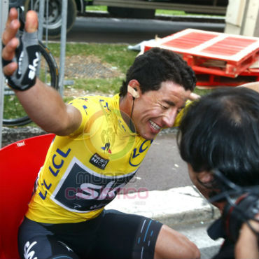 Sergio Luis Henao celebró su título de la París-Niza