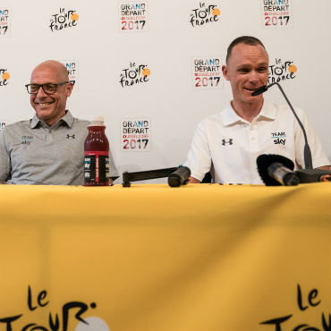 Chris Froome durante rueda de prensa