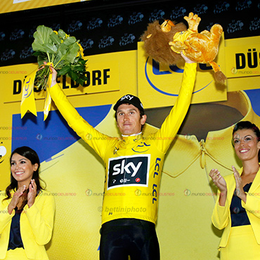 Geraint Thomas ganador de la CRI este sábado en el Tour de Francia