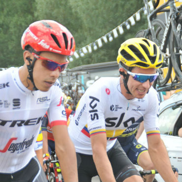 Jarlinson Pantano y Sergio Luis Henao en el Tour de Francia (Foto Gilberto Chocce)