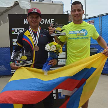 José Luis Díaz y Gabriel Castrillón lograron los trofeos mundiales (W) para Colombia en la 4ta jornada del Mundial de BMX en EU