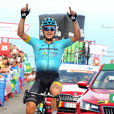 Alexey Lutsenko fue protagonista de la fuga del día y ganador de quinta etapa