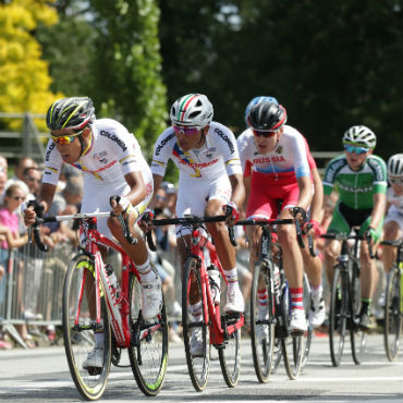 Daniel Martínez y Egan Bernal, protagonistas en primera etapa (Foto- FCC)