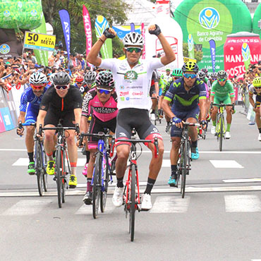 Nelson Soto sumó su tercera victoria de etapa en la Vuelta a Colombia 2
