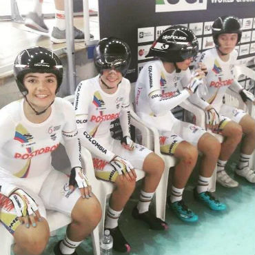 Selección Colombia en Mundial Juvenil de Pista en Italia