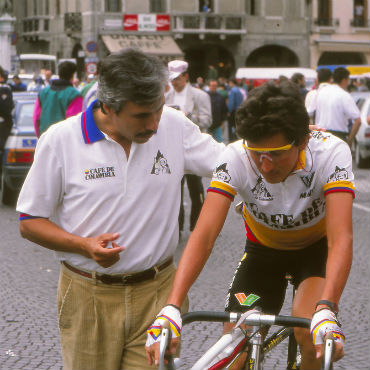 Luis Herrera ganador hace 30 años de la Vuelta a España y Rafael Antonio Niño era el técnico