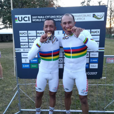 Nelson Serna y Marlon Pérez medalla de Oro en el Tandem de ruta en Sudáfrica