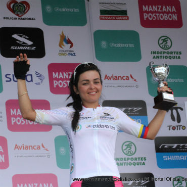 Estefania Herrera ganadora de tercera etapa de Tour Femenino