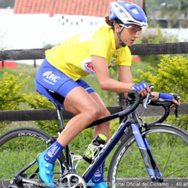 Diana Peñuela , una de las integrantes de Colombia para prueba de gran fondo