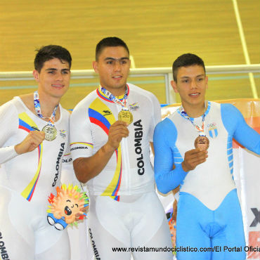 Fabián Puerta ganó la medalla de oro este viernes en el Keirin de los Bolivarianos