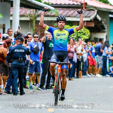 Yelko Gómez de Panamá ganador de etapa reina este domingo en Vueta a Chiriquí (Foto Anderson Bonilla)