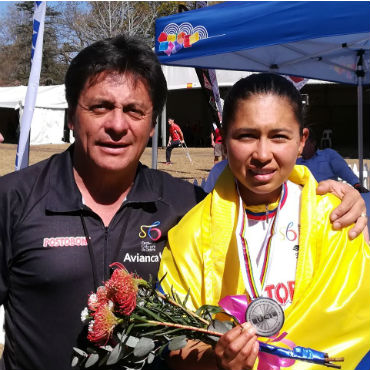Carolina Munévar una de las figuras de la última parada paracycling de pista