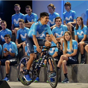 Nairo Quintana durante la presentación del Movistar Team este jueves (Fotos Movistar)