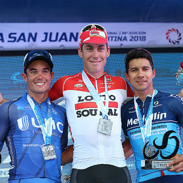Robigzon Oyola completó este sábado el podio de la 6ta etapa de la Vuelta a San Juan