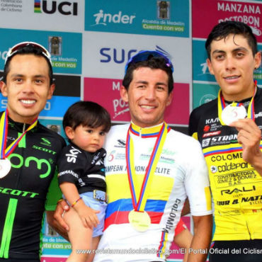Diego Ochoa, Sergio Henao y Oscar Quiroz, el podio