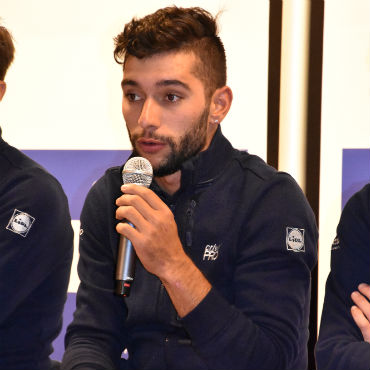 Fernando Gaviria durante rueda de prensa en Bélgica este viernes