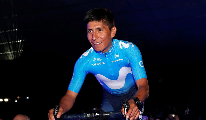 Nairo Quintana una de las estrellas en La Colombia Oro y Paz (Foto Movistar Team)