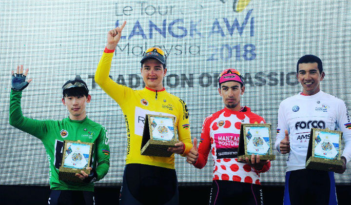 Colombiano Bernardo Suaza se mantiene como líder de Montaña de Langkawi