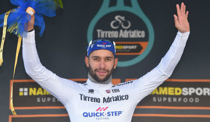 Fernando Gaviria, lidera modalidad de los jóvenes de la Tirreno Adriático (Foto Quick-Step)